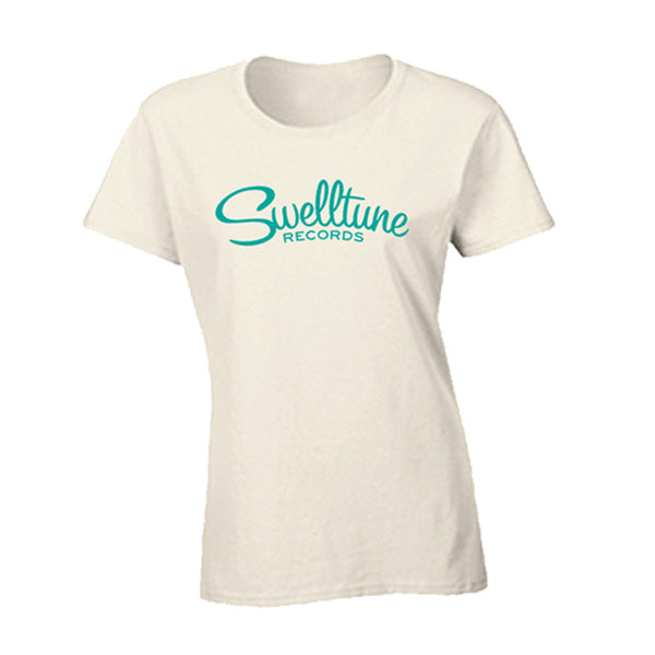 Swelltune Records Classic Logo Shirt in Cream - Women's